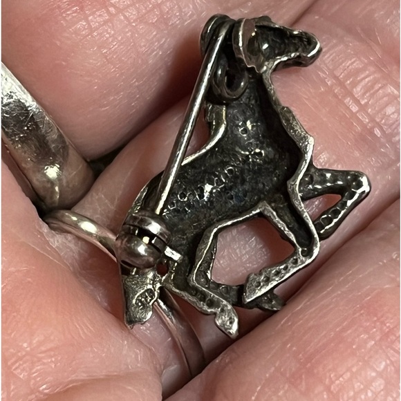 Vintage Sterling Silver Galloping Horse Pin/Pendant - Picture 10 of 12